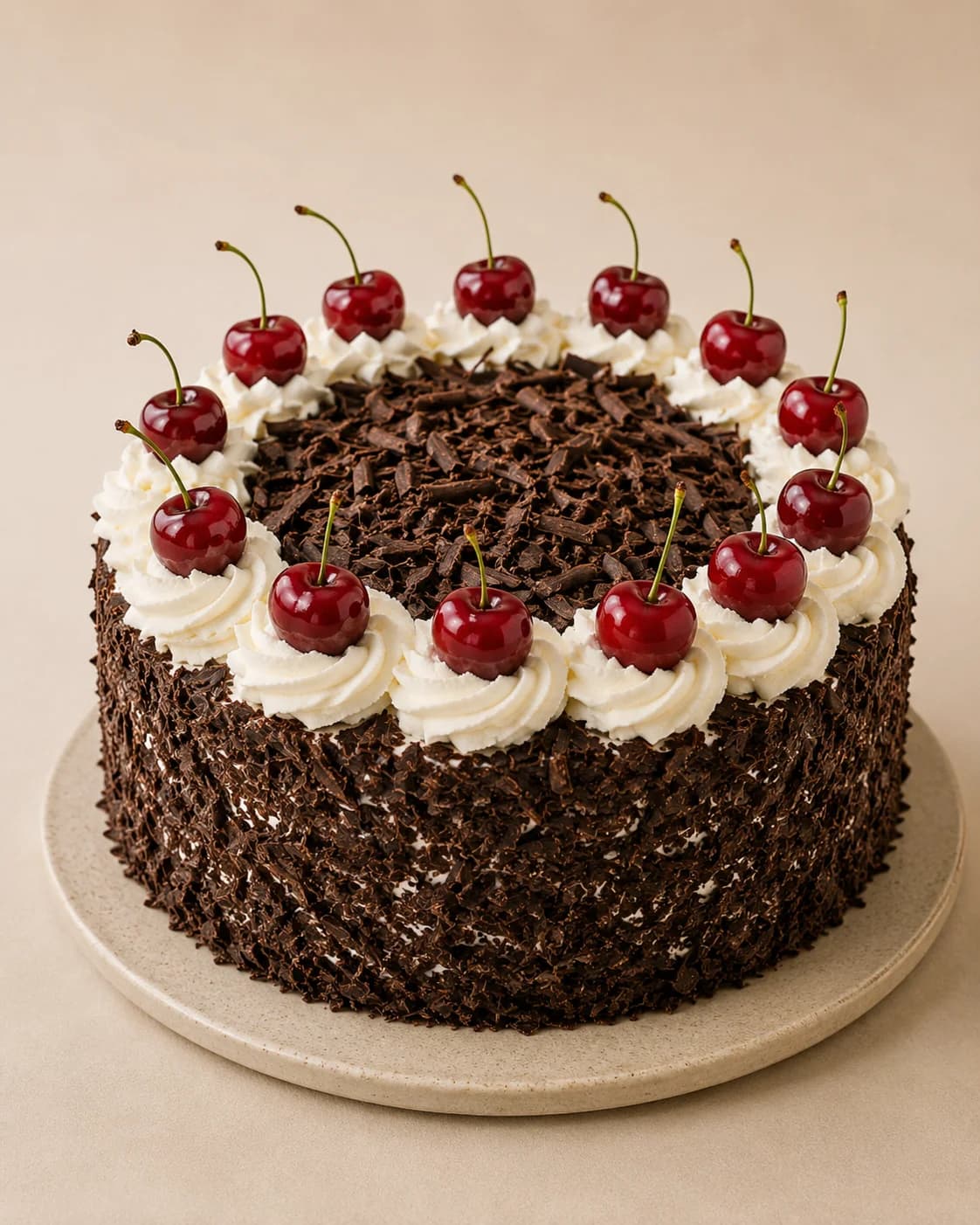 Black Forest. Dark chocolate outside, cherries in their own syrup inside.