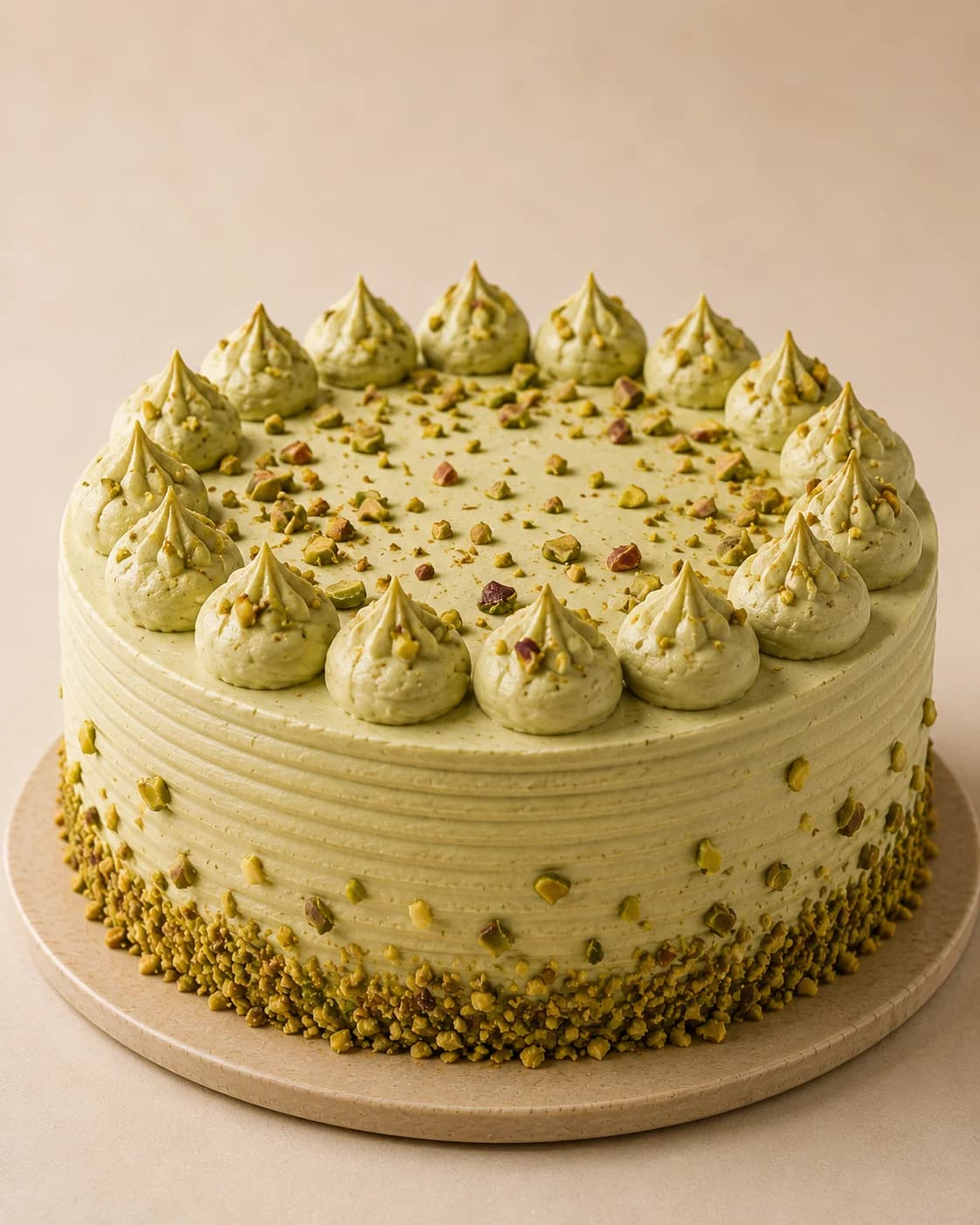 Pistacho. Iranian paste and no colouring. It is meant to look this pale.