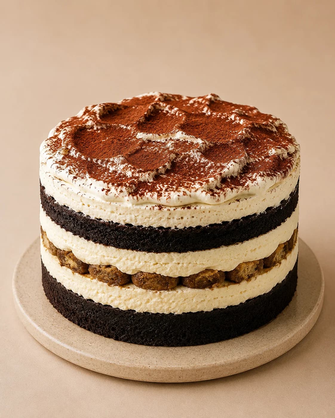 Tiramisu Chocolate. Mascarpone whipped with espresso, finished in cocoa.